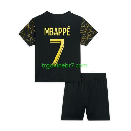 Dres Paris Saint-Germain Mbappé 7 Četvrti 2022-2023 Kratkih Rukava - Dječji
