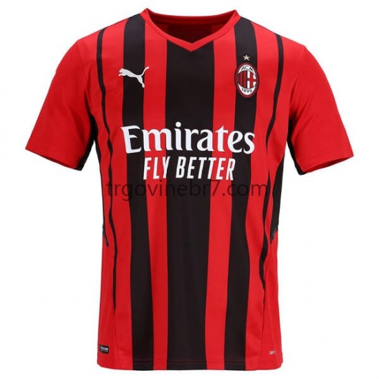 Dres AC Milan Domaći 2021-2022 Kratkih Rukava - Muški