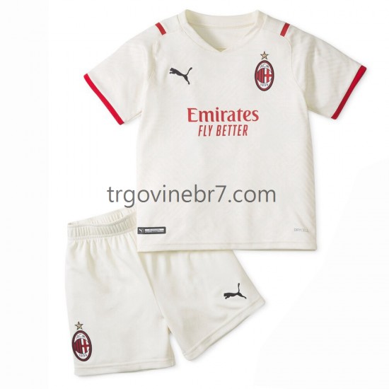 Dres AC Milan Gostujući 2021-2022 Kratkih Rukava - Dječji
