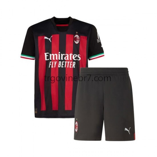 Dres AC Milan Domaći 2022-2023 Kratkih Rukava - Dječji