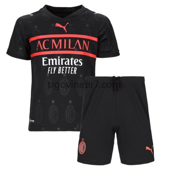 Dres AC Milan Treći 2021-2022 Kratkih Rukava - Dječji