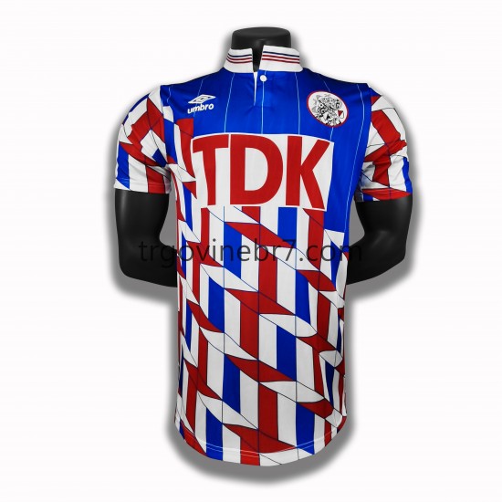 Dres AFC Ajax 1990 Retro Gostujući Kratkih Rukava - Muški