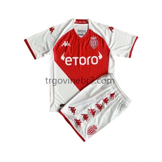 Dres AS Monaco Domaći 2022-2023 Kratkih Rukava - Dječji