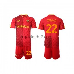 Dres Roma Nicolo Zaniolo 22 Domaći 2022-2023 Kratkih Rukava - Dječji Dres Roma Nicolo Zaniolo 22 Domaći 2022-2023 Kratkih Rukava - Dječji