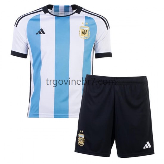Dres Argentina Domaći World Cup 2022 Kratkih Rukava - Dječji