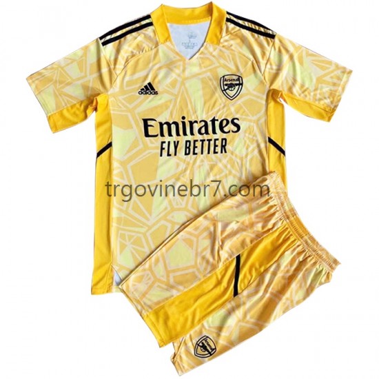 Golmanski Dres - Dres Arsenal Domaći 2022-2023 Kratkih Rukava - Dječji