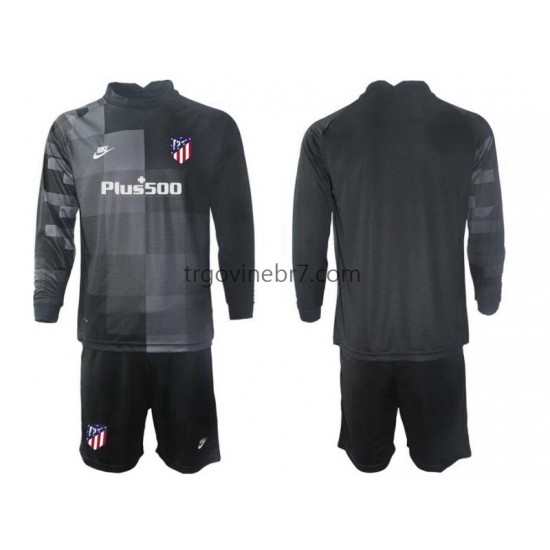 Golmanski Dres - Dres Atlético Madrid Gostujući 2021-2022 Dugim Rukavima - Dječji