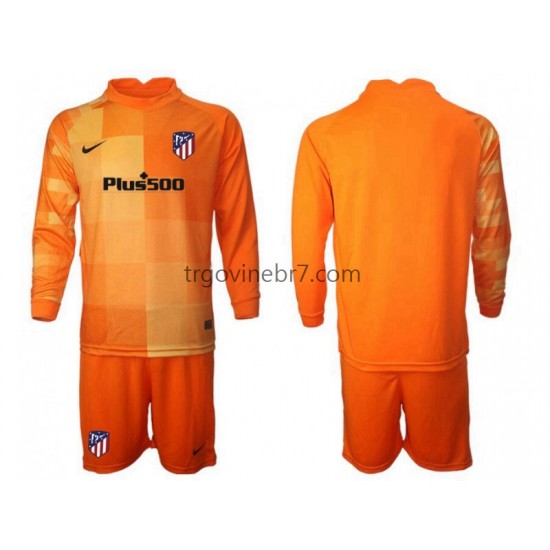 Golmanski Dres - Dres Atlético Madrid Domaći 2021-2022 Dugim Rukavima - Dječji