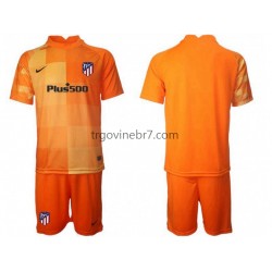 Golmanski Dres - Dres Atlético Madrid Domaći 2021-2022 Kratkih Rukava - Dječji