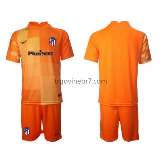 Golmanski Dres - Dres Atlético Madrid Domaći 2021-2022 Kratkih Rukava - Dječji