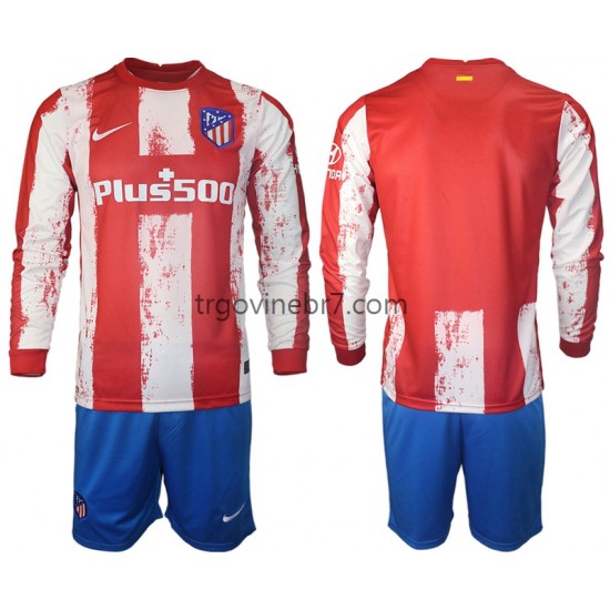 Dres Atlético Madrid Domaći 2021-2022 Dugim Rukavima - Dječji