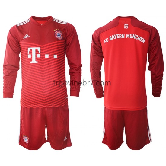 Dres FC Bayern München Domaći 2021-2022 Dugim Rukavima - Dječji
