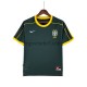 Golmanski Dres - Dres Brazil Retro Gostujući 1998 Kratkih Rukava - Muški