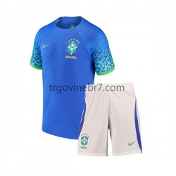 Dres Brazil Gostujući World Cup 2022 Kratkih Rukava - Dječji Dres Brazil Gostujući World Cup 2022 Kratkih Rukava - Dječji