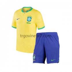 Dres Brazil Domaći World Cup 2022 Kratkih Rukava - Dječji Dres Brazil Domaći World Cup 2022 Kratkih Rukava - Dječji