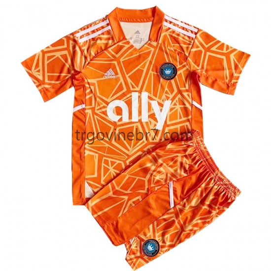 Golmanski Dres - Dres Charlotte FC Gostujući 2022-2023 Kratkih Rukava - Dječji