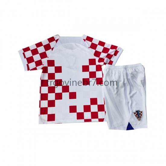 Dres Hrvatska Domaći World Cup 2022 Kratkih Rukava - Dječji