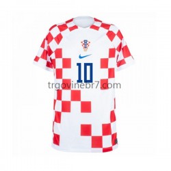 Dres Hrvatska Modrić 10 Domaći World Cup 2022 Kratkih Rukava - Muški