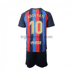 Dres FC Barcelona Ansu Fati 10 Domaći 2022-2023 Kratkih Rukava - Dječji