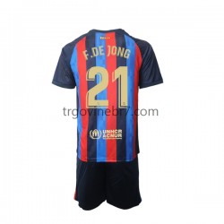 Dres FC Barcelona Frenkie de Jong 21 Domaći 2022-2023 Kratkih Rukava - Dječji