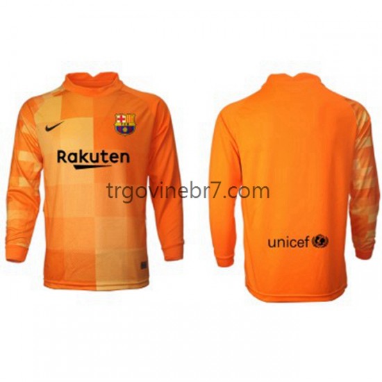 Golmanski Dres - Dres FC Barcelona Domaći 2021-2022 Dugim Rukavima - Muški