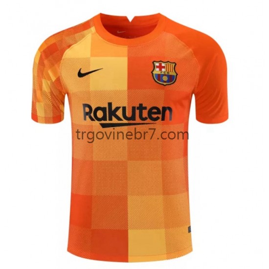 Golmanski Dres - Dres FC Barcelona Domaći 2021-2022 Kratkih Rukava - Muški