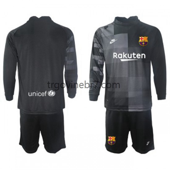 Golmanski Dres - Dres FC Barcelona Gostujući 2021-2022 Dugim Rukavima - Dječji