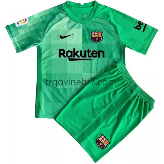 Golmanski Dres - Dres FC Barcelona Treći 2021-2022 Kratkih Rukava - Dječji