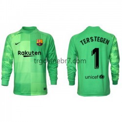 Golmanski Dres - Dres FC Barcelona Ter Stegen 1 Treći 2021-2022 Dugim Rukavima - Muški