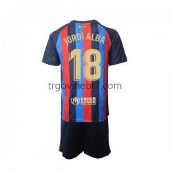 Dres FC Barcelona Jordi Alba 18 Domaći 2022-2023 Kratkih Rukava - Dječji Dres FC Barcelona Jordi Alba 18 Domaći 2022-2023 Kratkih Rukava - Dječji
