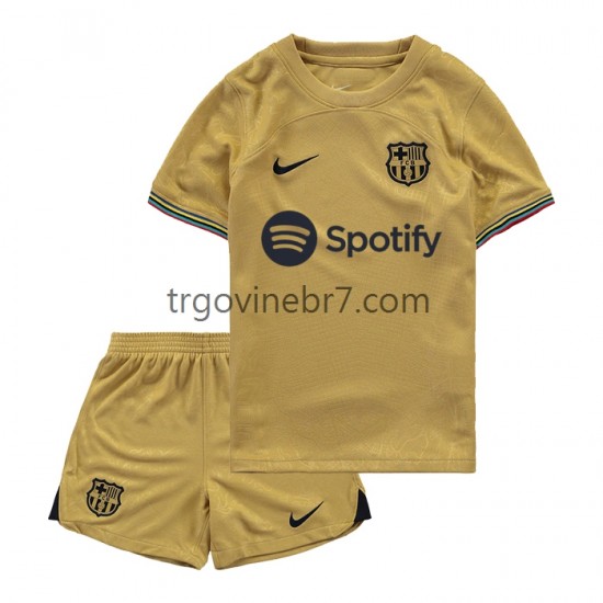 Dres FC Barcelona Gostujući 2022-2023 Kratkih Rukava - Dječji