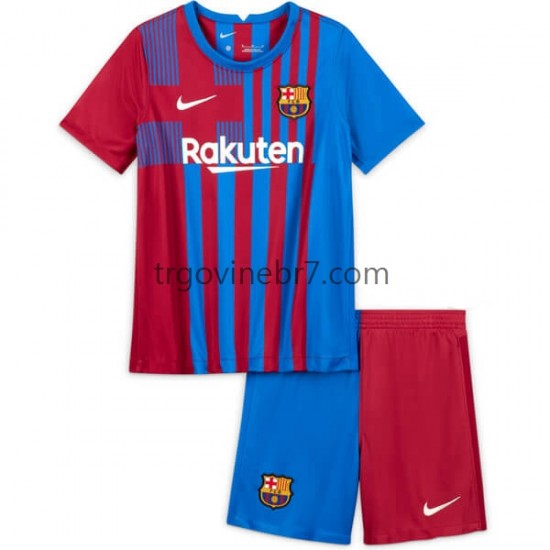 Dres FC Barcelona Domaći 2021-2022 Kratkih Rukava - Dječji