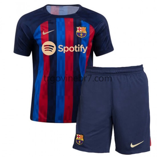 Dres FC Barcelona Domaći 2022-2023 Kratkih Rukava - Dječji