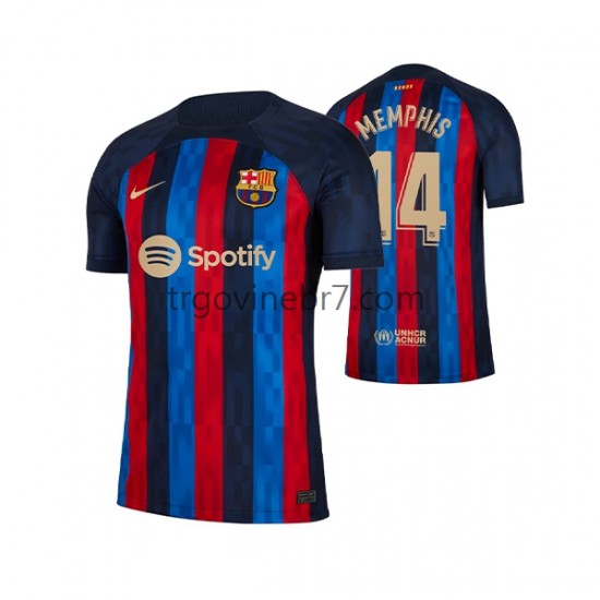Dres FC Barcelona Memphis Depay 14 Domaći 2022-2023 Kratkih Rukava - Muški
