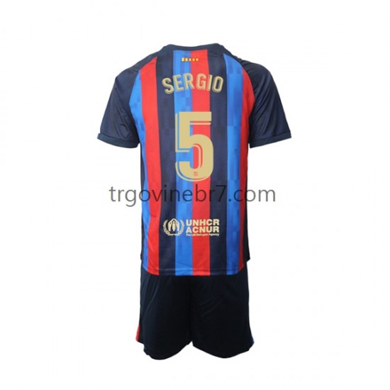 Dres FC Barcelona Sergio Busquets 5 Domaći 2022-2023 Kratkih Rukava - Dječji