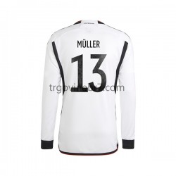 Dres Njemačka Thomas Muller 13 Domaći World Cup 2022 Dugim Rukavima - Muški Dres Njemačka Thomas Muller 13 Domaći World Cup 2022 Dugim Rukavima - Muški