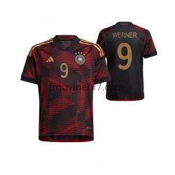 Dres Njemačka Timo Werner 9 Gostujući World Cup 2022 Kratkih Rukava - Muški Dres Njemačka Timo Werner 9 Gostujući World Cup 2022 Kratkih Rukava - Muški