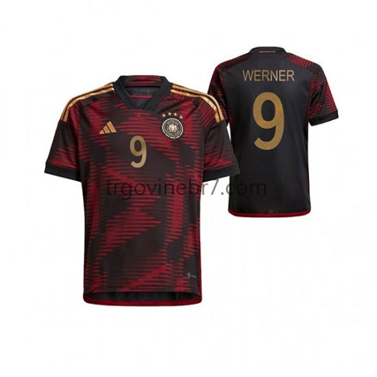 Dres Njemačka Timo Werner 9 Gostujući World Cup 2022 Kratkih Rukava - Muški