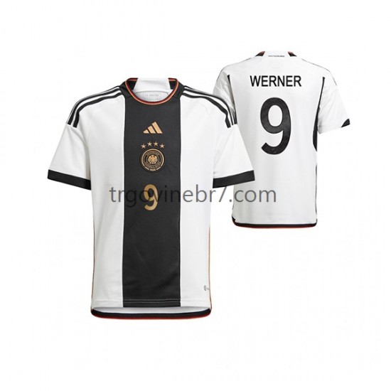 Dres Njemačka Timo Werner 9 Domaći World Cup 2022 Kratkih Rukava - Muški