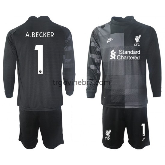 Golmanski Dres - Dres Liverpool A.BECKER 1 Treći 2021-2022 Dugim Rukavima - Dječji