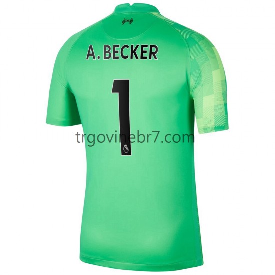 Golmanski Dres - Dres Liverpool A.Becker 1 Domaći 2021-2022 Kratkih Rukava - Muški