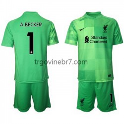 Golmanski Dres - Dres Liverpool Alisson Becker 1 Domaći 2021-2022 Kratkih Rukava - Dječji Golmanski Dres - Dres Liverpool Alisson Becker 1 Domaći 2021-2022 Kratkih Rukava - Dječji