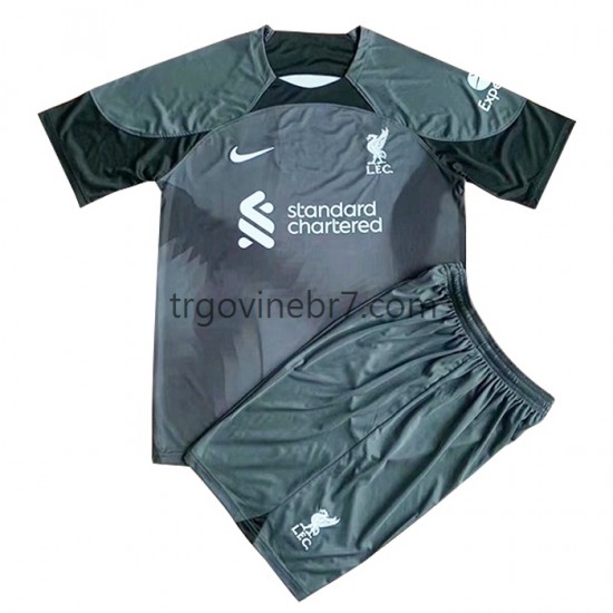 Golmanski Dres - Dres Liverpool Gostujući 2022-2023 Kratkih Rukava - Dječji