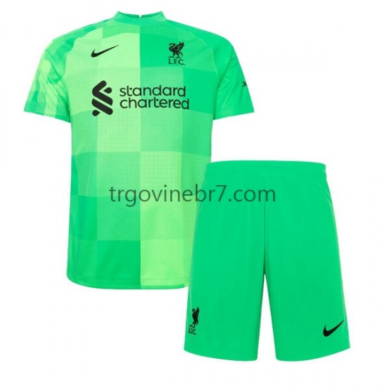 Golmanski Dres - Dres Liverpool Domaći 2021-2022 Kratkih Rukava - Dječji