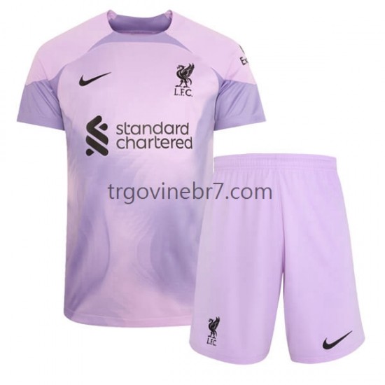 Golmanski Dres - Dres Liverpool Domaći 2022-2023 Kratkih Rukava - Dječji