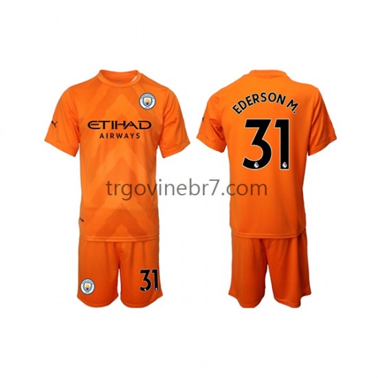 Golmanski Dres - Dres Manchester City Ederson M. 31 Treći 2022-2023 Kratkih Rukava - Dječji