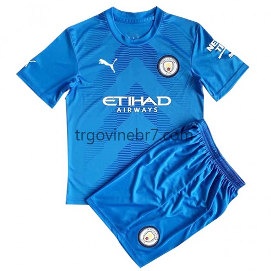 Golmanski Dres - Dres Manchester City Gostujući 2022-2023 Kratkih Rukava - Dječji