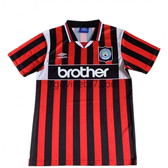 Dres Manchester City 1996 Retro Gostujući Kratkih Rukava - Muški