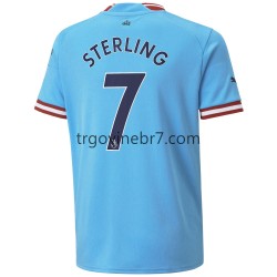 Dres Manchester City Sterling 7 Domaći 2022-2023 Kratkih Rukava - Muški