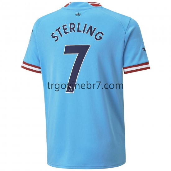 Dres Manchester City Sterling 7 Domaći 2022-2023 Kratkih Rukava - Muški